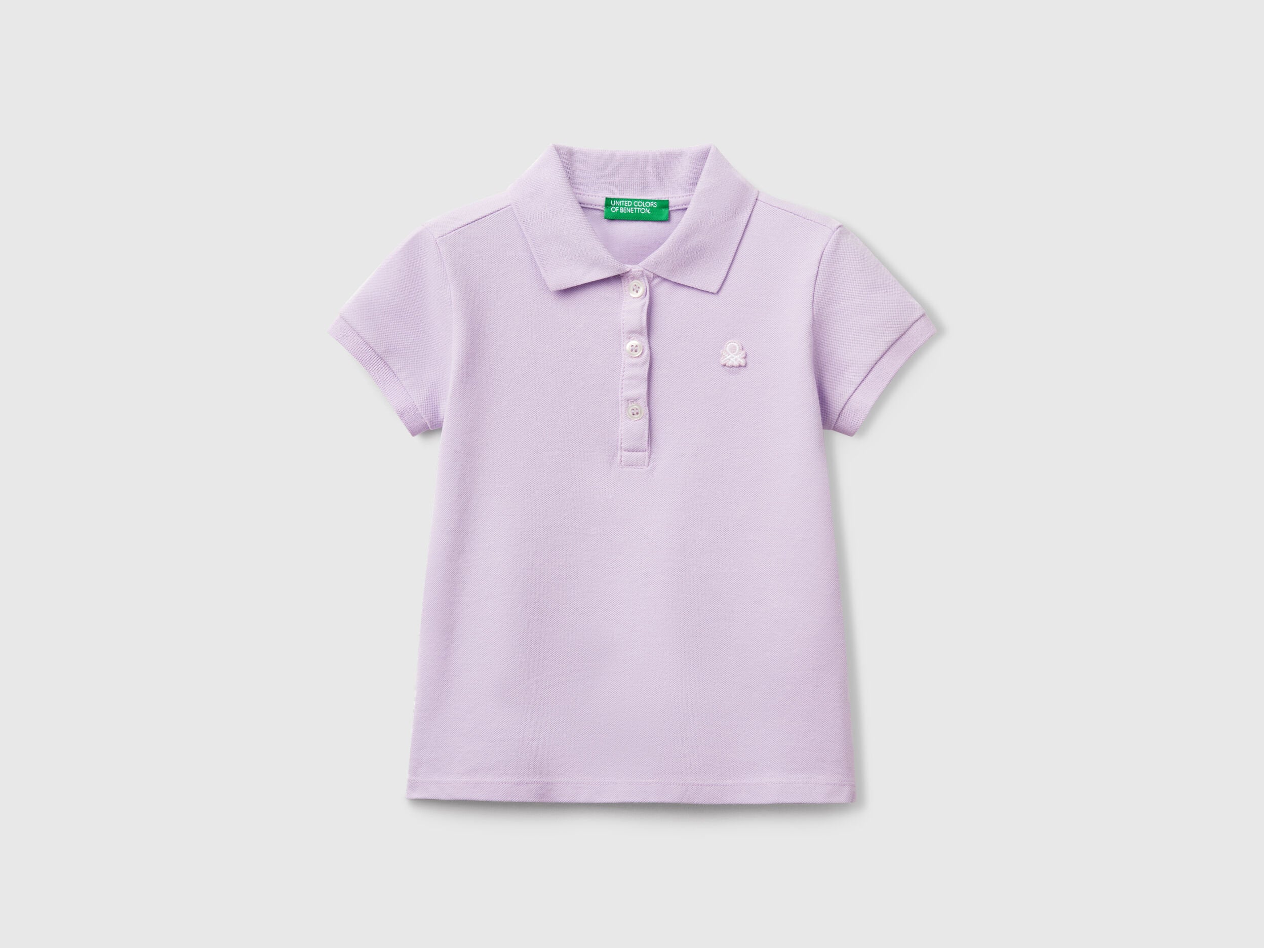 Benetton_Short Sleeve Polo in Organic Cotton_3WG9G300A_07W_01