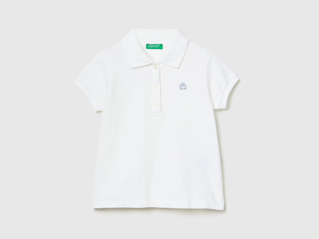 Benetton_Regular Fit Polo In Organic Cotton_3WG9G300A_101_01