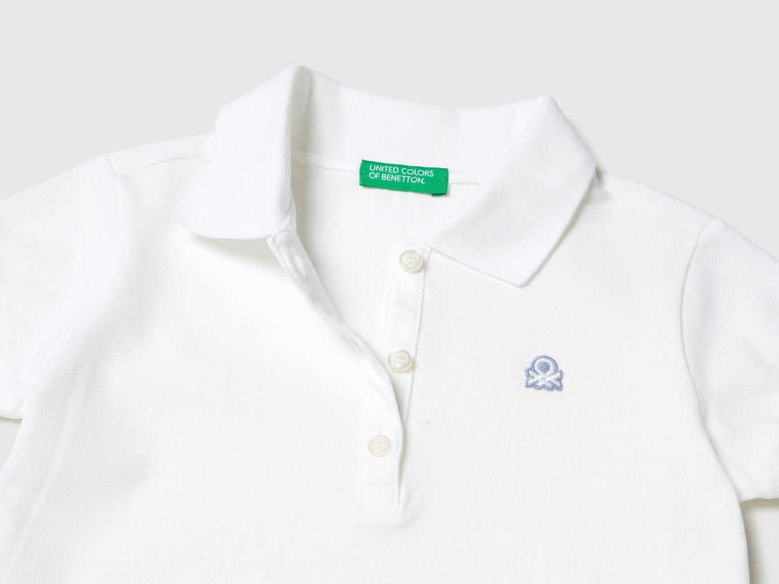 Benetton_Regular Fit Polo In Organic Cotton_3WG9G300A_101_02