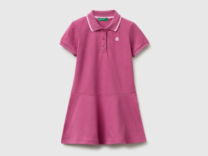Benetton Pink Girls Polo-Style Dress SKU: 3WG9GV00Z_01T Image 01