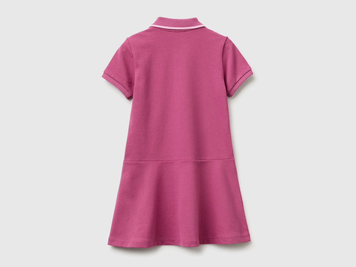 Benetton Pink Girls Polo-Style Dress SKU: 3WG9GV00Z_01T Image 02
