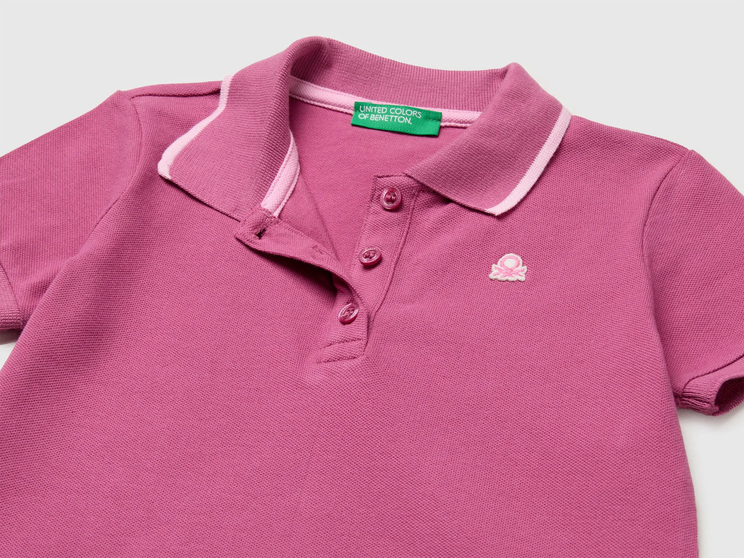 Benetton Pink Girls Polo-Style Dress SKU: 3WG9GV00Z_01T Image 03