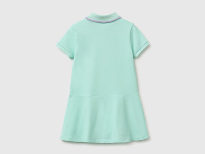 Benetton Blue Girls Polo-Style Dress SKU: 3WG9GV00Z_0E6 Image 02