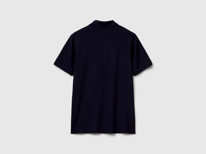 Benetton Dark Blue Men Slim Fit Polo SKU: 3WG9U301Z_016 Image 05