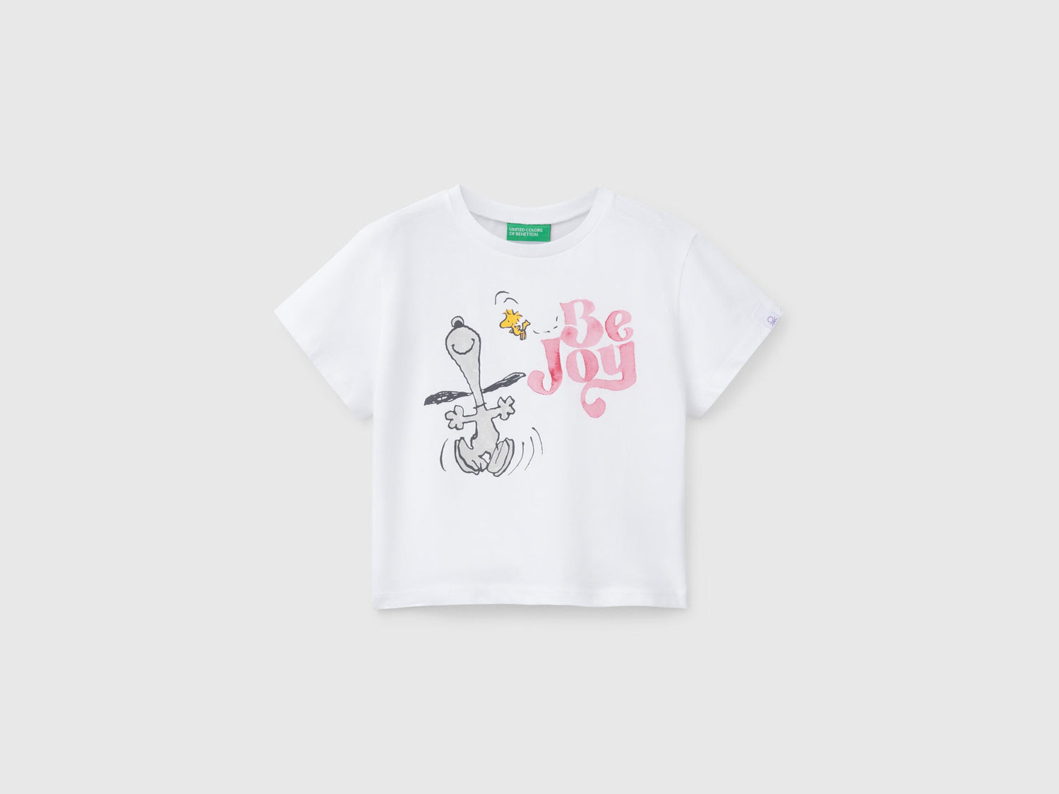 Benetton_Crew Neck Snoopy ©Peanuts T-Shirt_3X1SG10I9_101_01