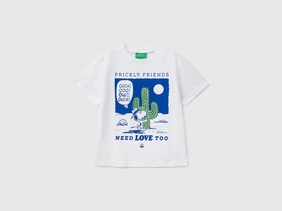Benetton_T-Shirt with Snoopy ©Peanuts Print_3X1SG10IB_101_01