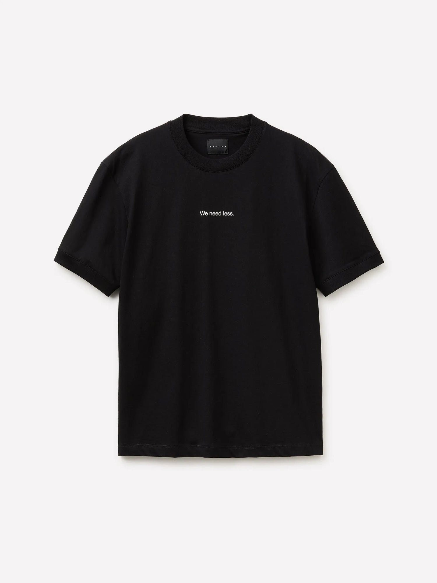 Sisley Black Men T-Shirt with Writing SKU: 3XDTS1059_100 Image 01