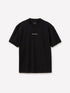 Sisley Black Men T-Shirt with Writing SKU: 3XDTS1059_100 Image 01