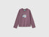 Benetton Plum Girls Mofusend 100% Cotton T-Shirt SKU: 3XUGC10UK_048 Image 01