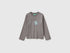 Benetton Gray Girls Mofusend 100% Cotton T-Shirt SKU: 3XUGC10UK_39R Image 01