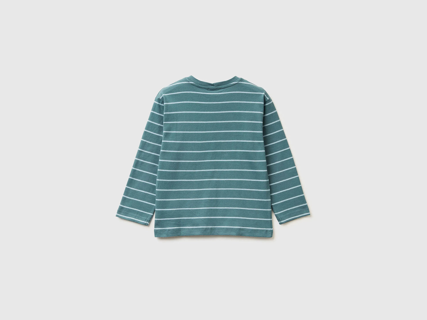 Benetton_Light Blue_Striped T-Shirt with Print_3XVJG10KW_906_02