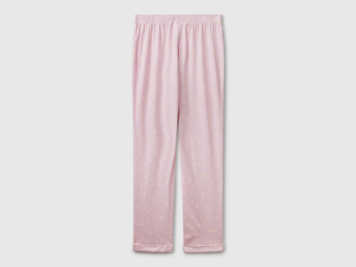 Benetton_Patterned Trousers in Viscose Blend_3Y0Z3F04J_73Z_05