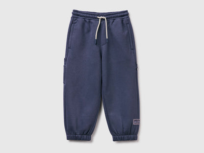 Benetton_Air Force Blue_Joggers in Warm Cotton_3YBPGF059_0J8_01