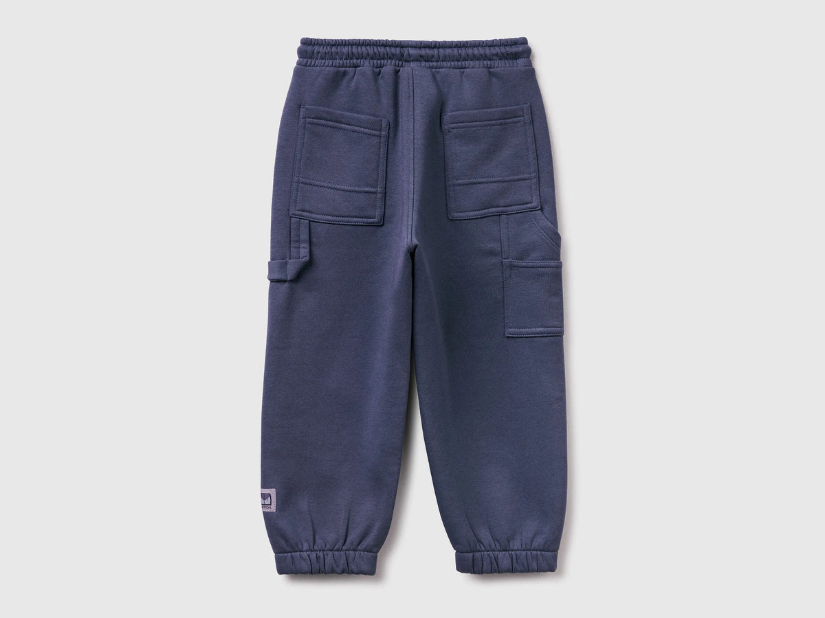 Benetton_Air Force Blue_Joggers in Warm Cotton_3YBPGF059_0J8_02