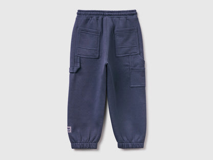 Benetton_Air Force Blue_Joggers in Warm Cotton_3YBPGF059_0J8_02