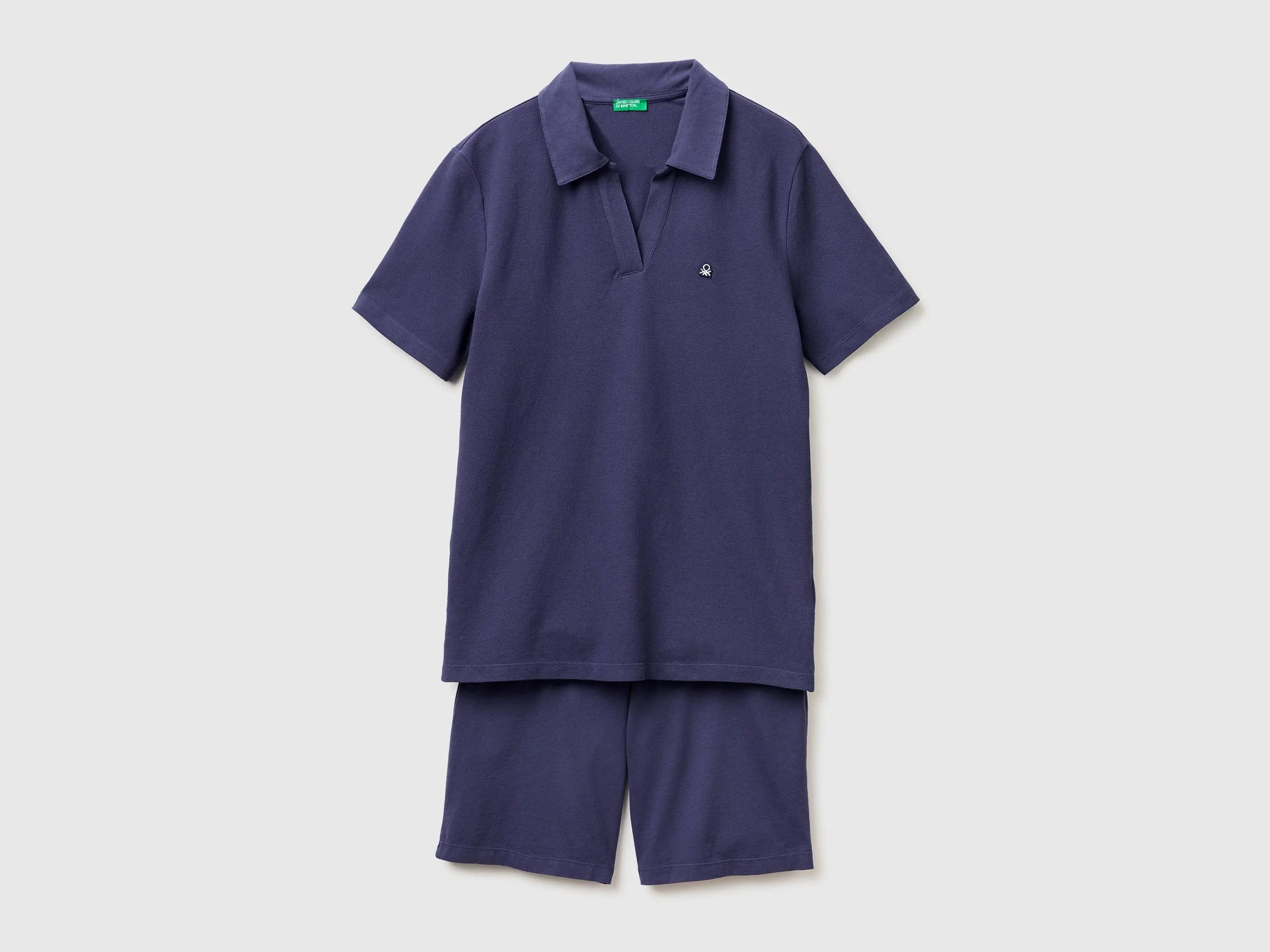 Benetton Blue Men Pyjamas with Polo Shirt SKU: 3YES4P036_34H Image 01