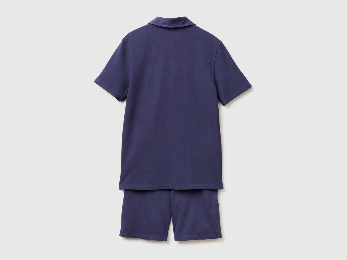 Benetton Blue Men Pyjamas with Polo Shirt SKU: 3YES4P036_34H Image 02