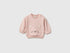 Benetton Soft Pink Girl Sweatshirt with Animal Pocket SKU: 3YWVA107F_08Q Image 01