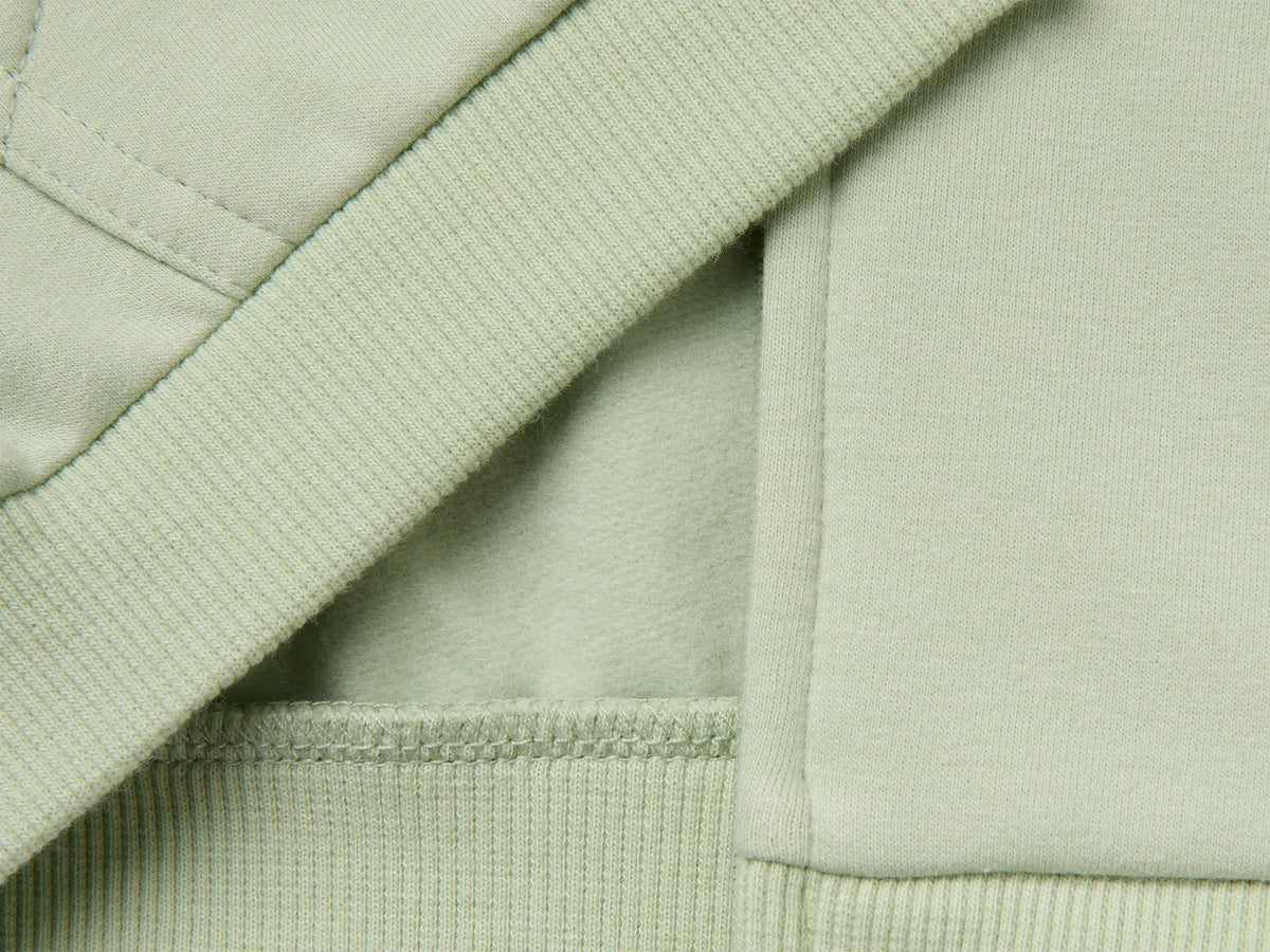 Benetton Light Green Unisex Zip-Up Hoodie SKU: 3YWVA501Y_2G8 Image 03