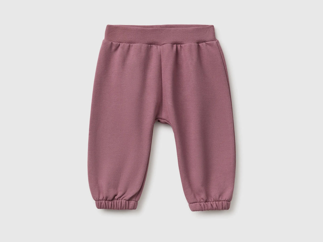Benetton Mauve Girl Sweatpants with Animal on the Back SKU: 3YWVAF02P_25N Image 01