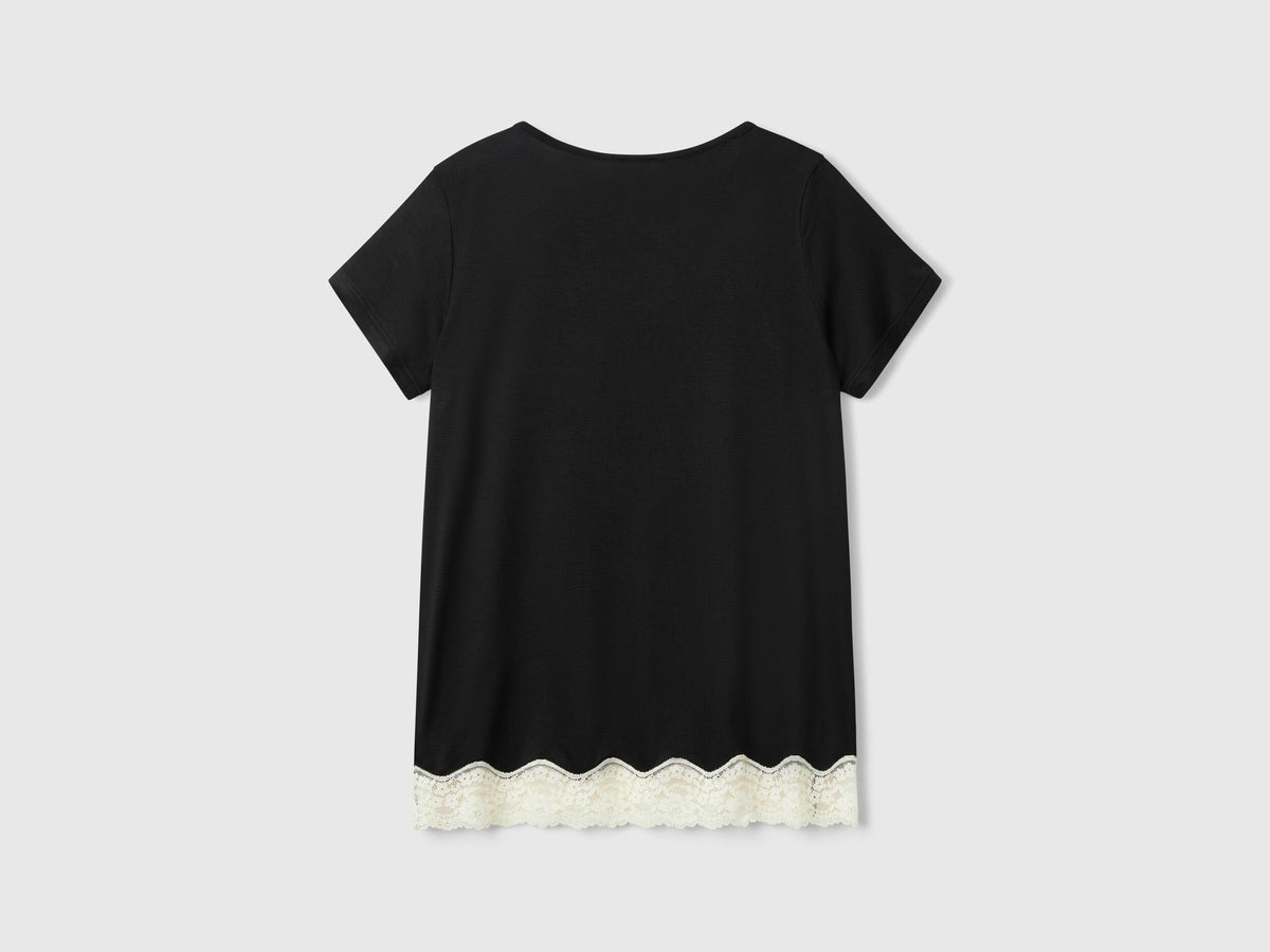 Benetton_Short Sleeve Top with Lace Details_3Z123M314_100_05