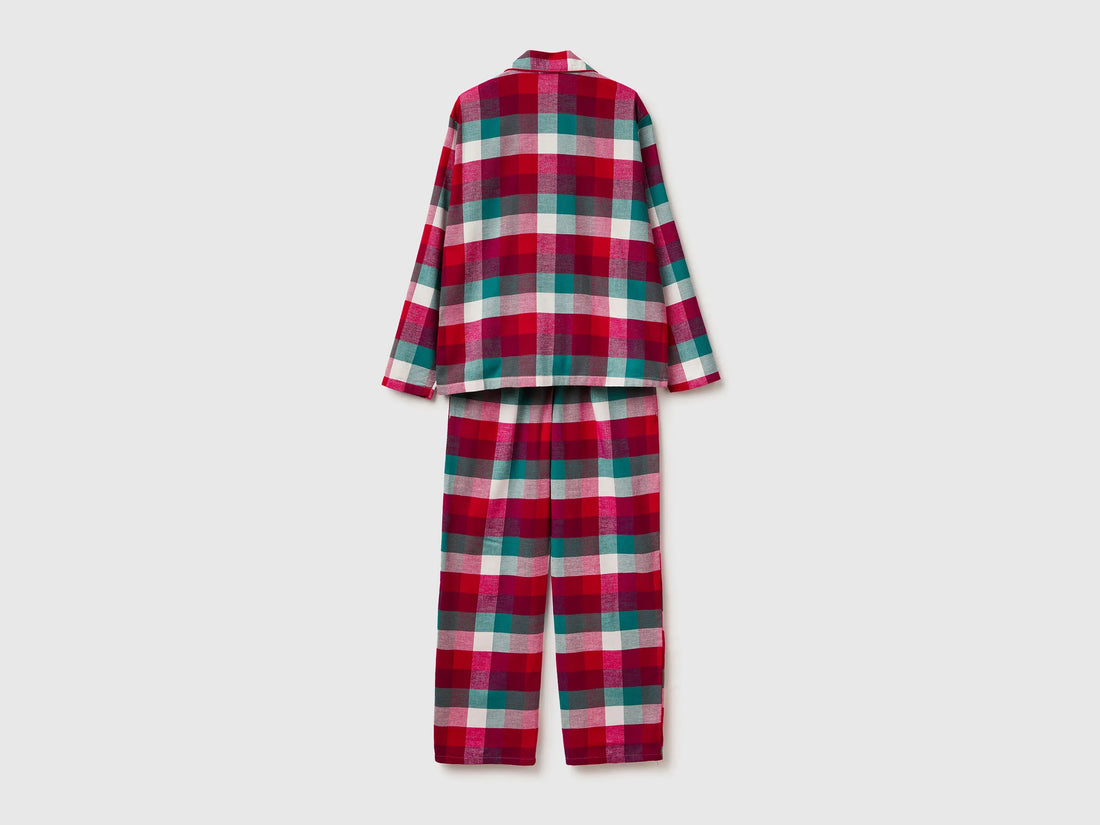 Benetton_Red_Flannel Christmas Tartan Pyjamas_40EP3P00W_906_02