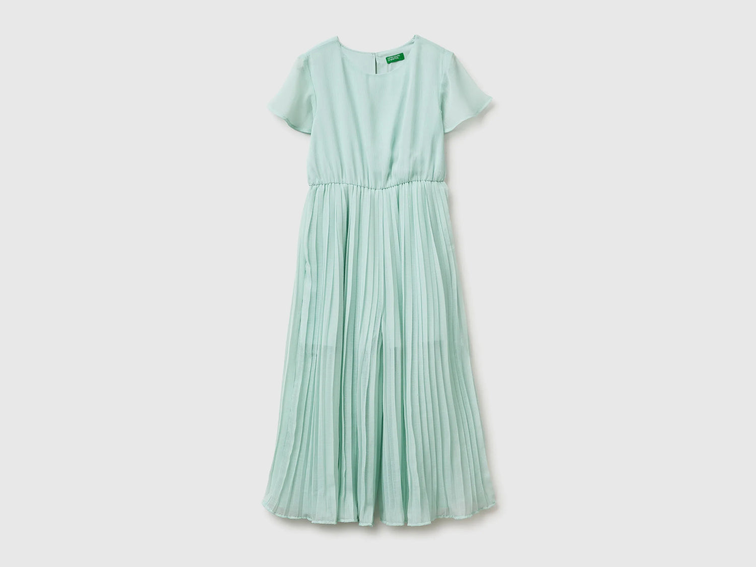 Benetton Aqua Girls Jumpsuit with Pleated Trousers SKU: 41EXCT01C_334 Image 01