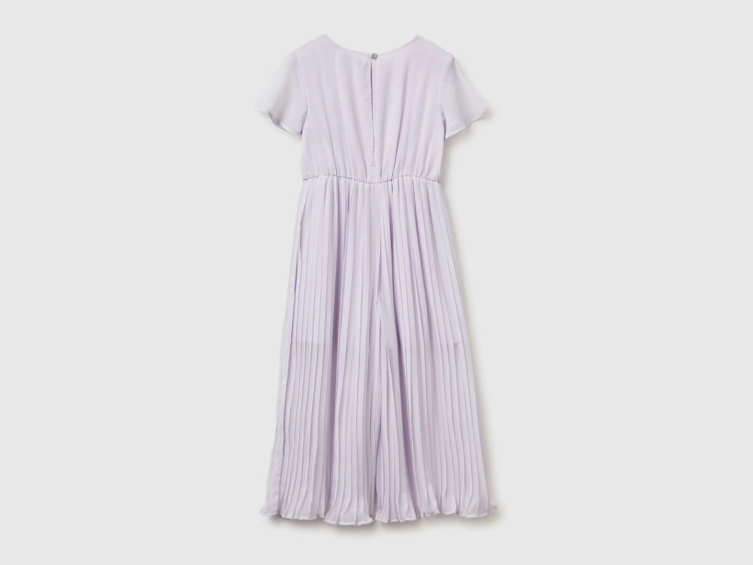 Benetton Pink Girls Jumpsuit with Pleated Trousers SKU: 41EXCT01C_3G1 Image 02