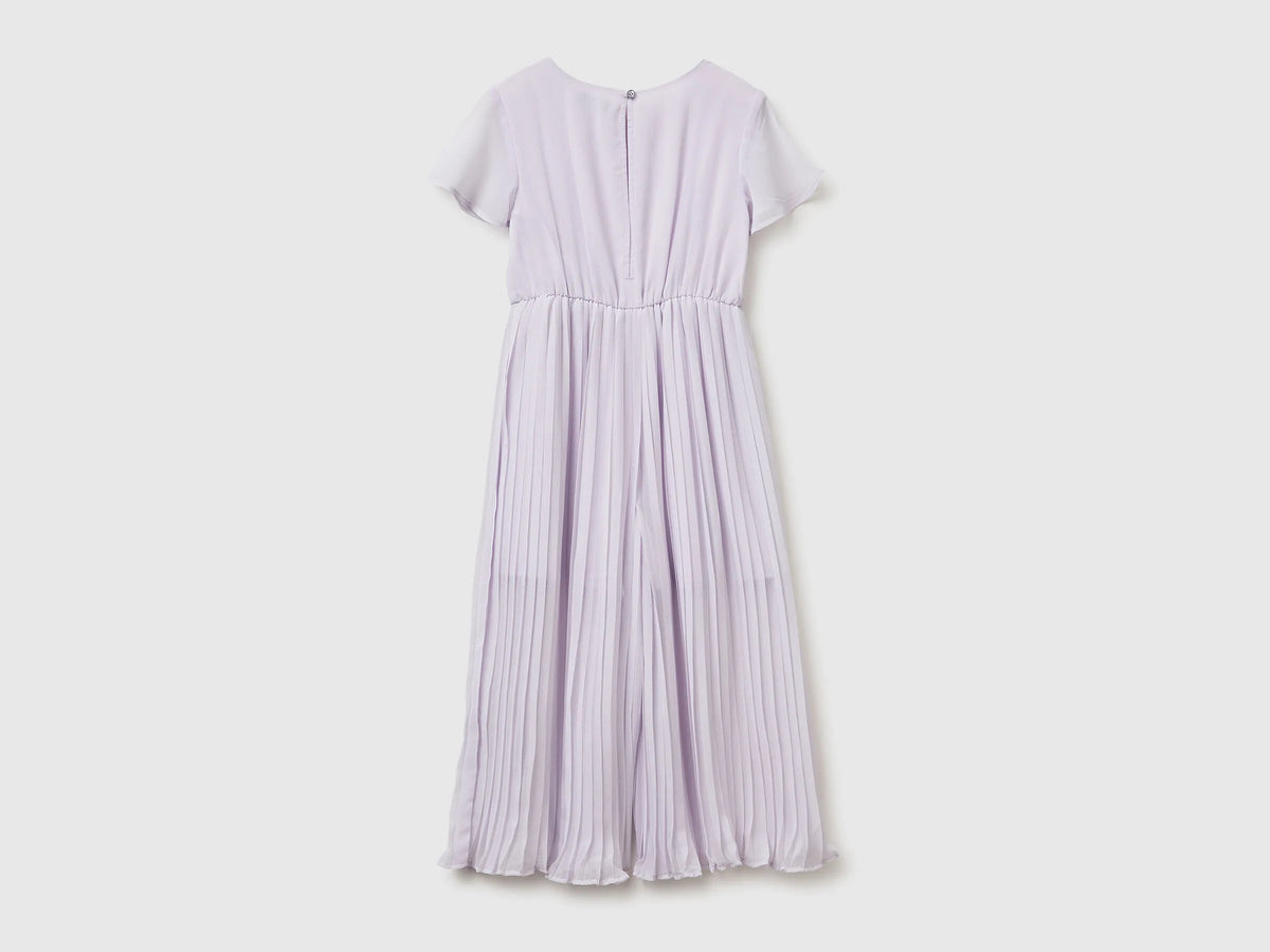 Benetton Pink Girls Jumpsuit with Pleated Trousers SKU: 41EXCT01C_3G1 Image 02
