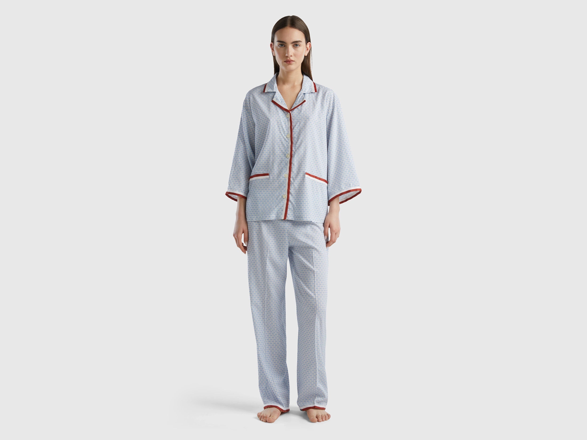 Monogram Pyjamas In Sustainable Viscose_41HH3P00E_61R_01