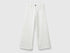 Benetton Creamy White Girls Wide Trousers in Stretch Cotton SKU: 41HQCF03K_074 Image 01