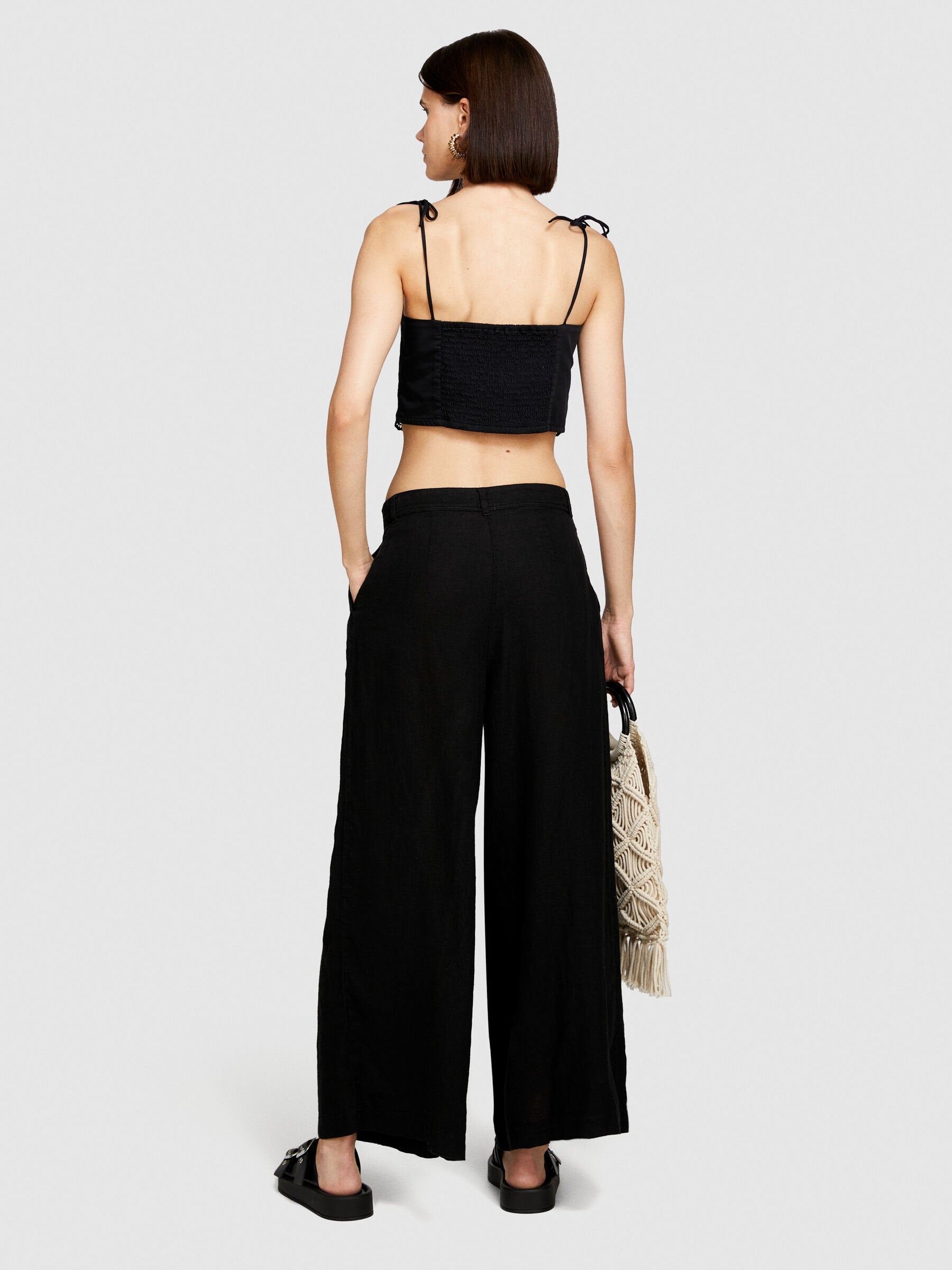 Wide Leg 100% Linen Trousers_41I4LF04E_100_03