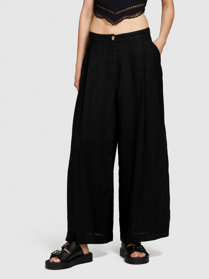 Wide Leg 100% Linen Trousers_41I4LF04E_100_04