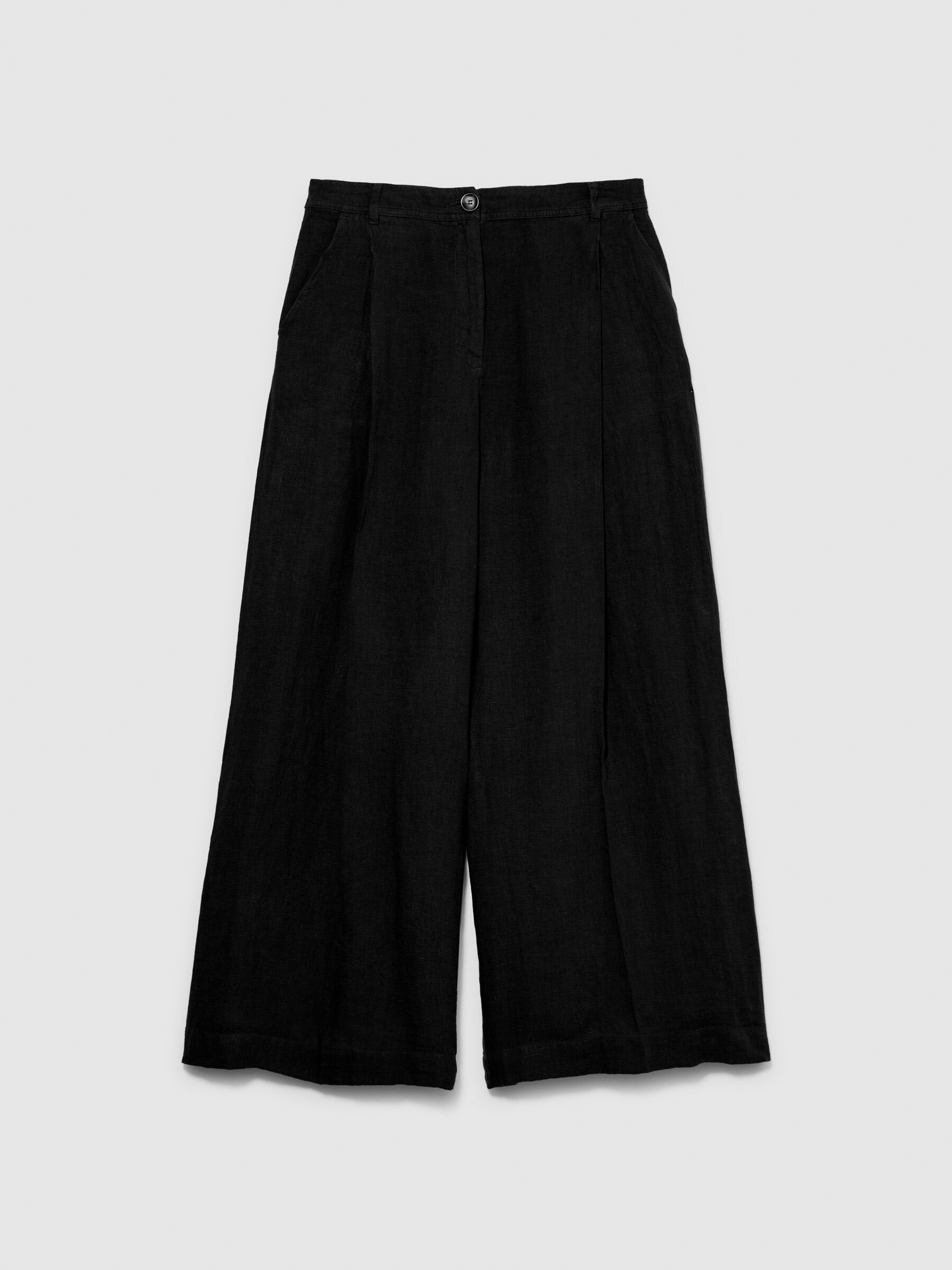 Wide Leg 100% Linen Trousers_41I4LF04E_100_06