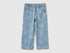 Benetton Light Blue Girls Slim Fit Jeans with Bow Print SKU: 42HVGE02Z_61Y Image 01