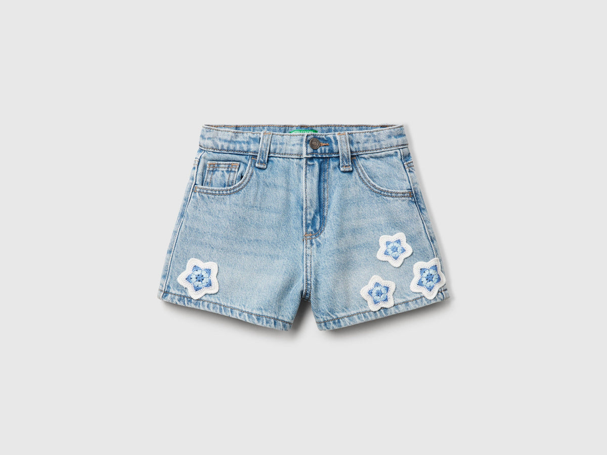 Benetton_Shorts with MacramŽ Flowers_42MHG902W_901_01