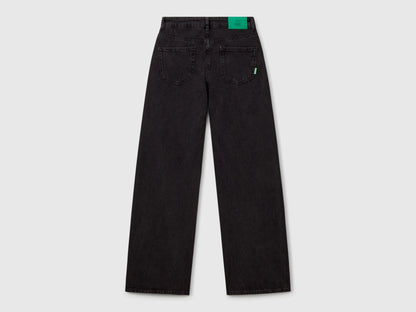 Benetton Black Women Wide-Fit Jeans SKU: 43UNDE02B_800 Image 06