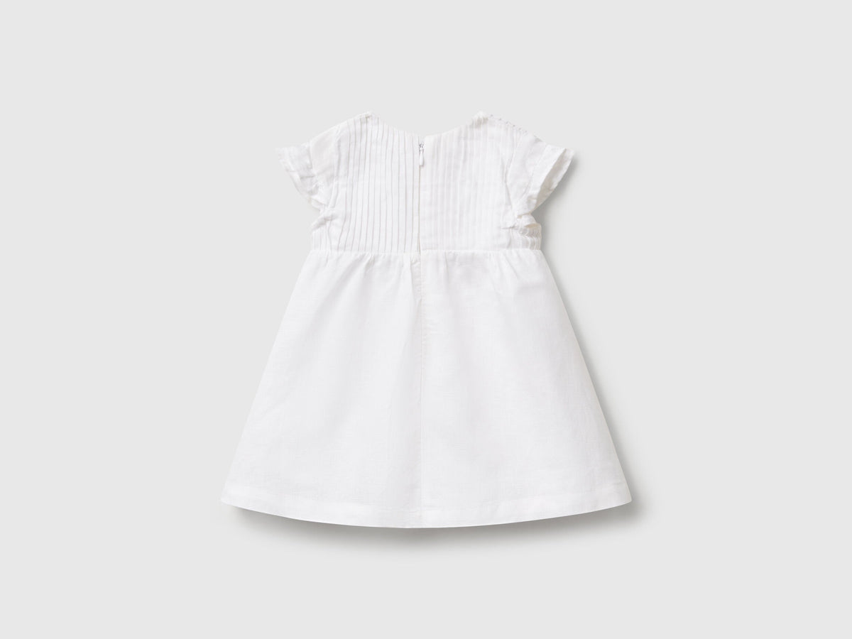 Benetton_Dress in Linen and Cotton Blend_43WBAV00N_101_02