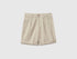 Benetton Beige Boys Linen Blend Shorts SKU: 43WBC904I_152 Image 01