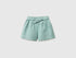 Benetton Aqua Girls Linen Blend Shorts with Sash SKU: 43WBG9037_30V Image 01