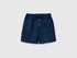 Benetton Dark Blue Boys Linen Blend Shorts SKU: 43WBG9039_37T Image 01