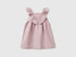 Benetton Pink Girls Linen Blend Dress with Ruffles SKU: 43WBGV02S_0C3 Image 01