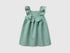 Benetton Aqua Girls Linen Blend Dress with Ruffles SKU: 43WBGV02S_30V Image 01
