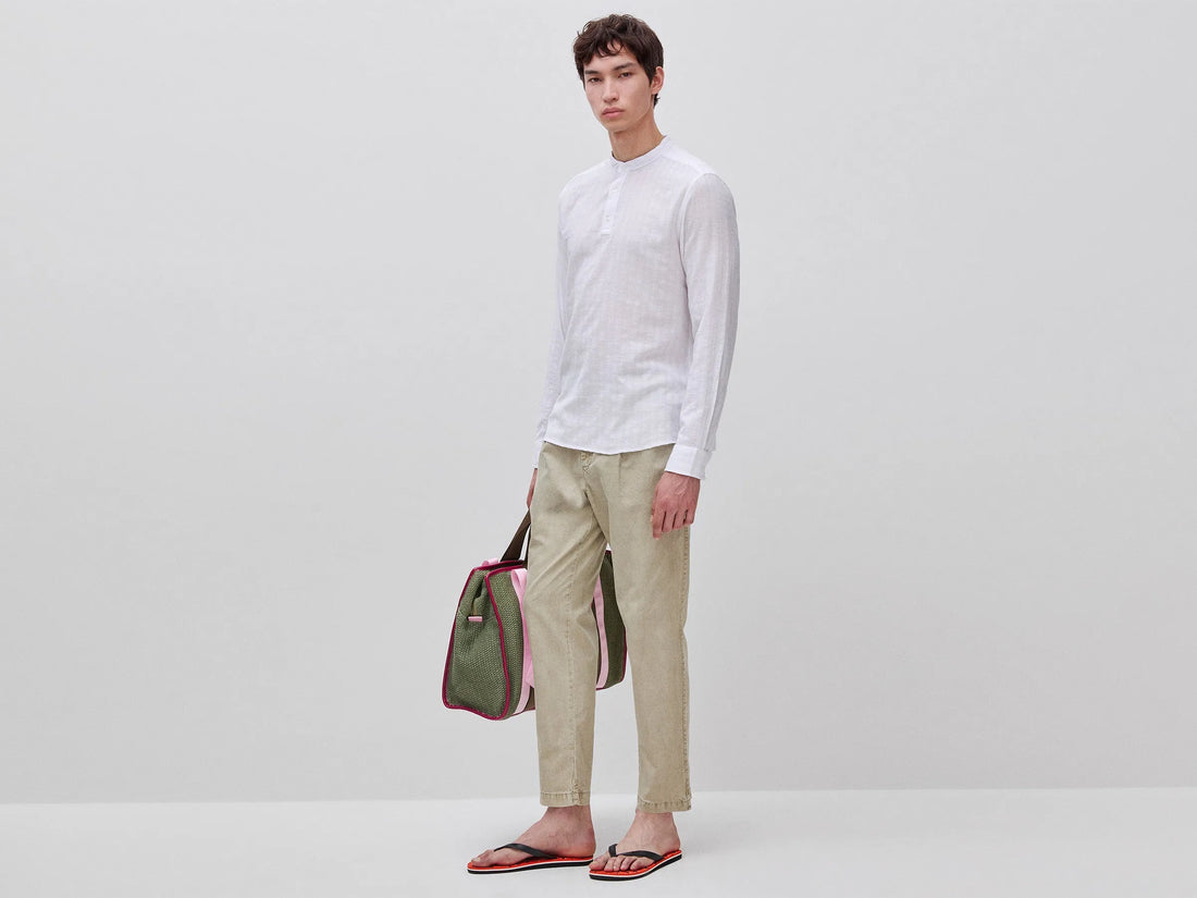 Benetton Light green Men Carrot-Fit Chinos SKU: 44L0UF068_6W9 Image 01