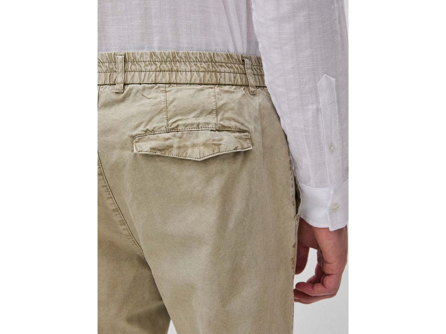 Benetton Light green Men Carrot-Fit Chinos SKU: 44L0UF068_6W9 Image 04
