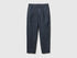 Benetton Dark Blue Men Carrot-Fit Chinos SKU: 44L0UF068_9C1 Image 01