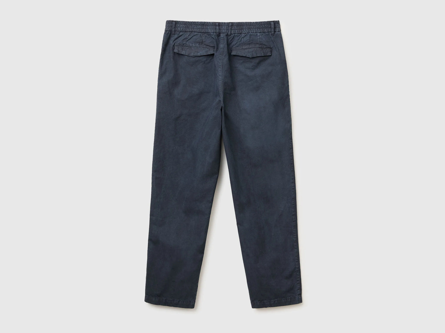 Benetton Dark Blue Men Carrot-Fit Chinos SKU: 44L0UF068_9C1 Image 02