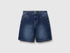 Benetton Dark Blue Boys Straight Bermuda Shorts in Stretch Denim SKU: 44LGC9048_901 Image 01