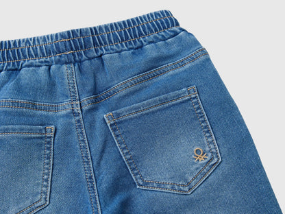 Benetton Dark Blue Boys Denim Joggers SKU: 44LGGF01V_901 Image 03