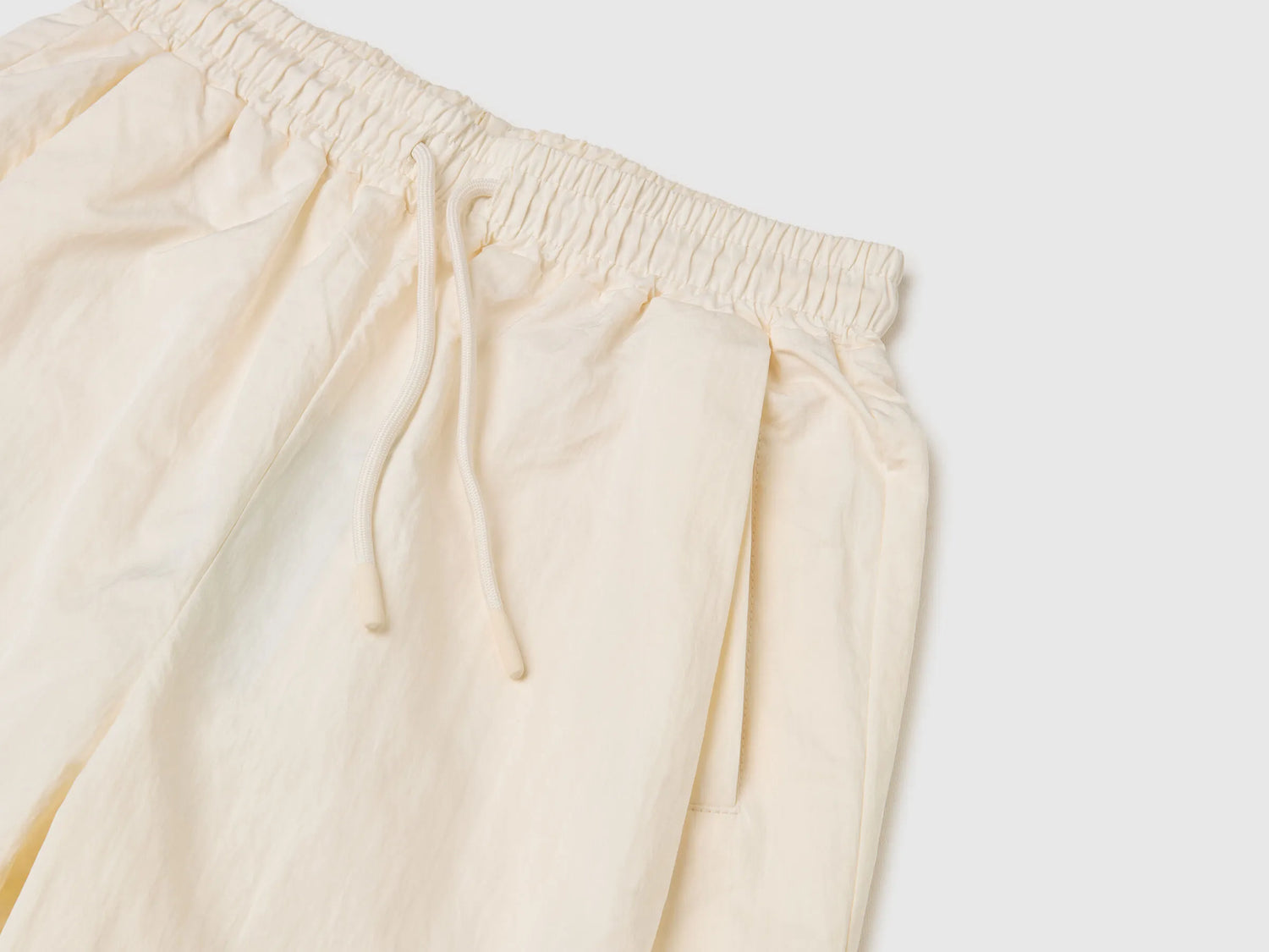 Benetton Creamy White Girls Balloon Fit Trousers SKU: 44YGCF05E_00E Image 03